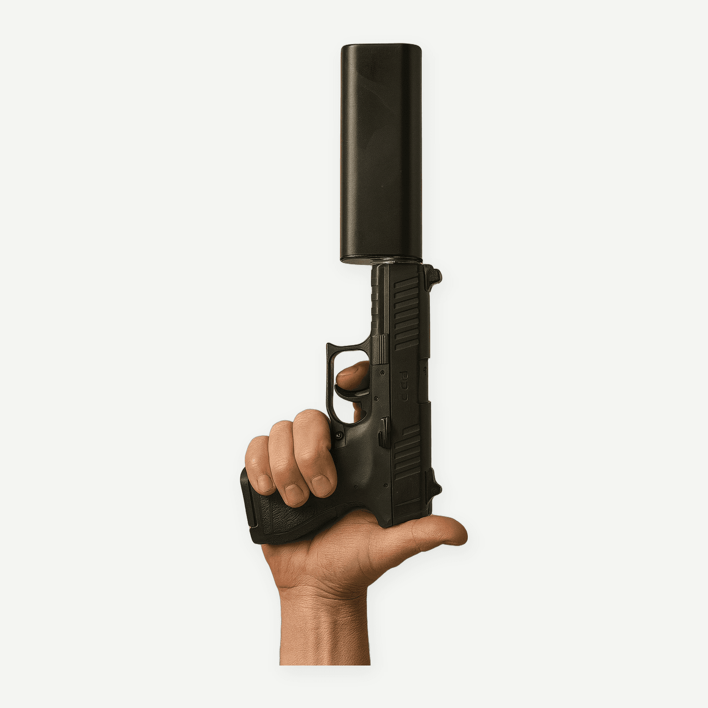 Titan 22 suppressor on a pistol
